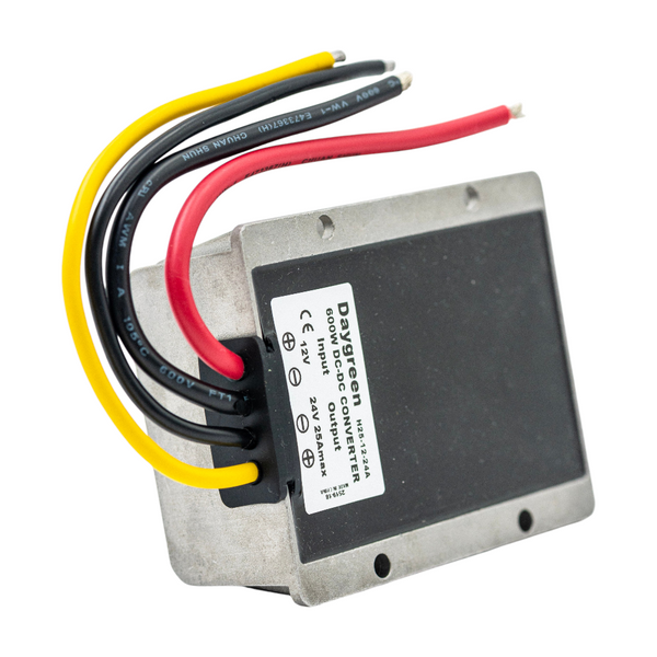 Повышающий DC-DC преобразователь Daygreen с 12V на 24V, 25A, 600W (модель H25-12-24A)