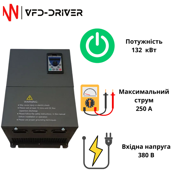 Частотний перетворювач 132 кВт Xitong FE550-4-3PH для трифазних двигунів
